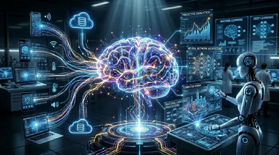 आर्टिफिशियल इंटेलिजेंस (AI) मशीन लर्निंग और न्यूरल नेटवर्क के साथ काम करते हुए